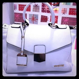 GentlyUsed CRABTREE Beige/White Leather Handbag